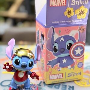 Disney Stitch in Red and Blue Superhero Outfit